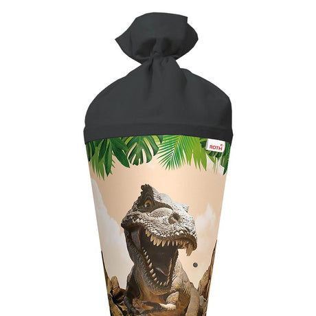 Roth Schultüte Dinosaurier Tyrannosaurus, 70cm, rund, Rot(h)-Spitze, Filzverschluss, mit Sound
