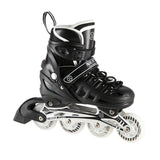NILS EXTREME NH10905 4in1 LED Inliner Schlittschuhe Rollschuhe Gr. 39-42, Schwarz, verstellbar