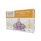 Cleverclixx Kompakt-Bausatz in Pastellfarben 36 Teile, kleines Erweiterungsset, Magnetspielzeug