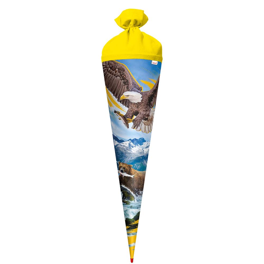 Roth Schultüte Seeadler, 70cm, rund, Rot(h)-Spitze, Filzverschluss