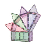 Cleverclixx Geometrie-Bausatz in Pastellfarben 45 Teile, geometrische Bausteine, Magnetspielzeug