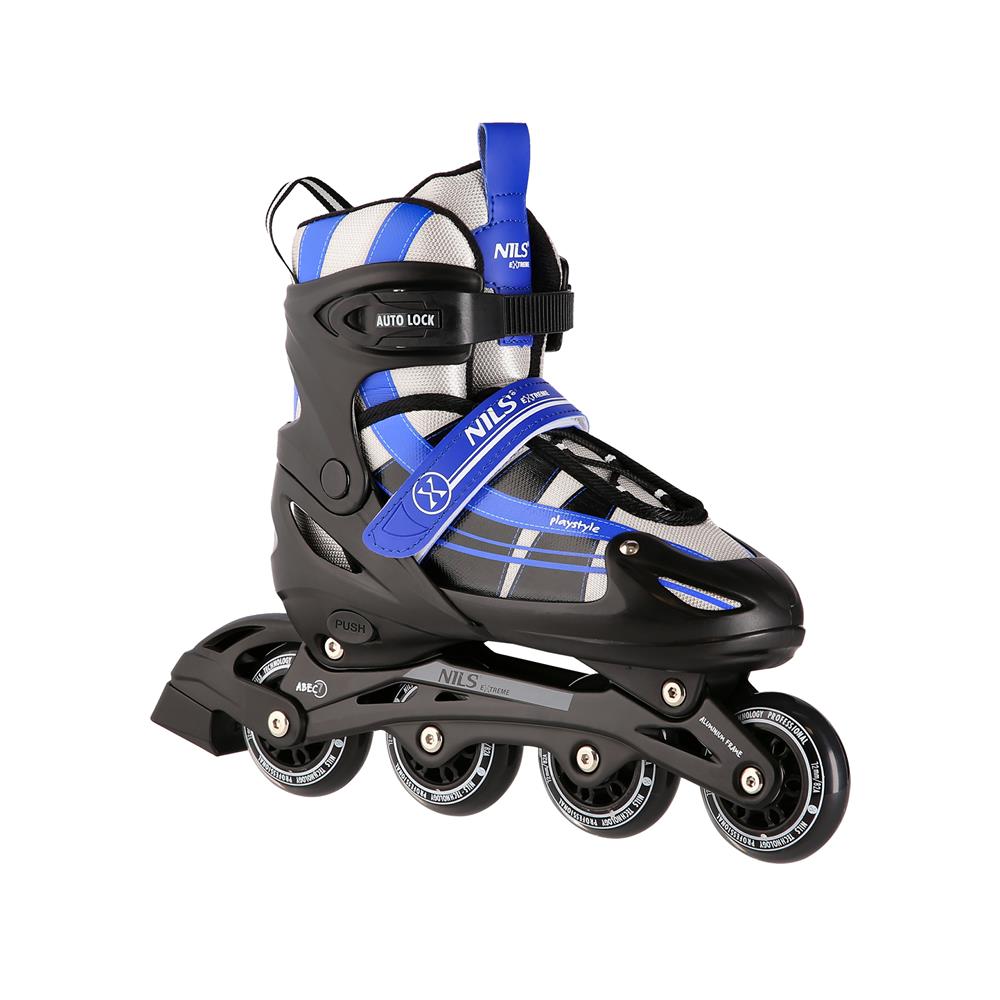NILS EXTREME NH18366A 2in1 Inliner Schlittschuhe Kinder Gr. 34-38, Dunkelblau, verstellbar