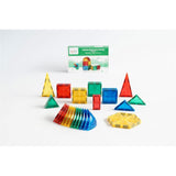 Cleverclixx Kleiner Kuppel-Bausatz Knallfarben 34 Teile, gebogene Magnetbausteine, abwechslungsreiche Form