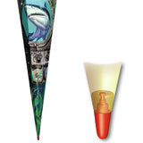 Roth Schultüte Hai, 85cm, eckig, Rot(h)-Spitze, Tüllverschluss (Silbertüll), Folieneffekt