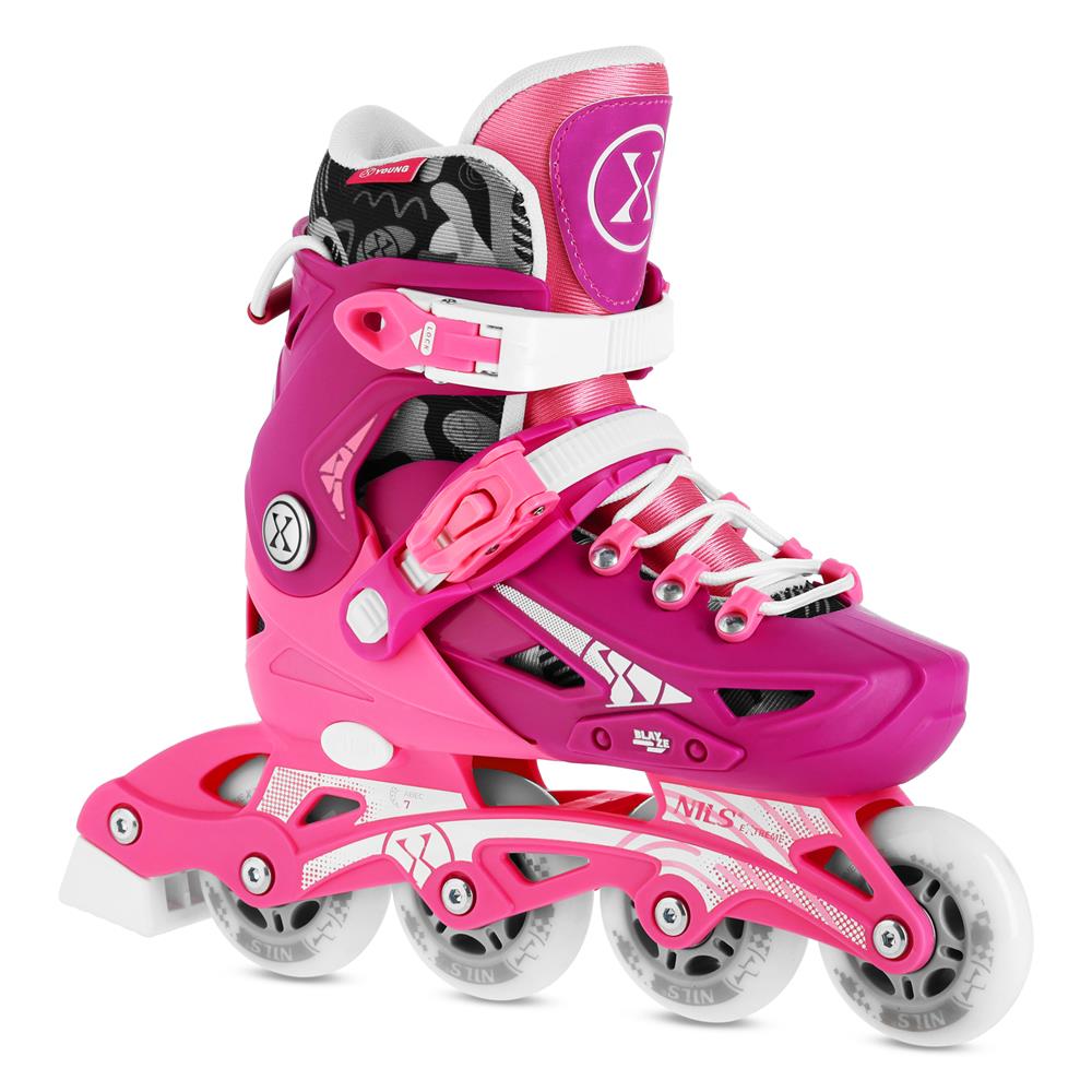 NILS EXTREME NA1055 BLAZE Inlineskates Inliner Kinder Gr. 35-38, Rosa, größenverstellbar