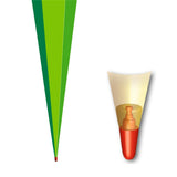 Roth Schultüte-Rohling/Basteltüte, grün, 85cm, eckig, Rot(h)-Spitze, mit Tüllverschluss