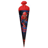 Roth Schultüte Marvel Spiderman, 70cm, rund, mit Rot(h)-Spitze und rotem Filzverschluss