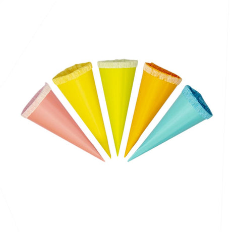 Roth Deko-Schultüten 8 cm Uni – 5er Set Mini-Schultüten