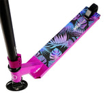 NILS EXTREME HS021 LEAVES Stunt Scooter Pink, Freestyle Roller, ABEC-9, bis 100 kg
