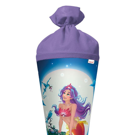 Roth Schultüte Magische Meerjungfrau, 70cm, rund, Rot(h)-Spitze, Filzverschluss