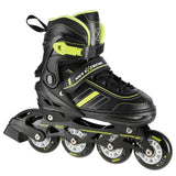 NILS EXTREME NH18191 2in1 Inliner Schlittschuhe Gr. 39-43, Schwarz-Limettengrün, erstellbar