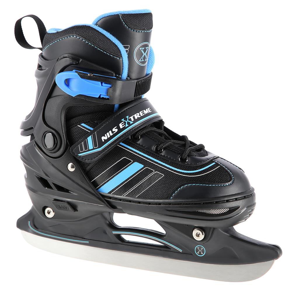 NILS EXTREME NH18191 2in1 Inliner Schlittschuhe Gr. 39-43, Schwarz-Blau, verstellbar