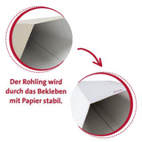Roth Extra große XXL Schultüte-Rohling/Basteltüte, grau, 100cm, eckig, Rot(h)-Spitze, ohne Verschluss