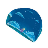 Roth Kinder-Badekappe, Magische Meerjungfrau, aus Stoff, schnell trocknend, für den Schwimmunterricht