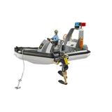 Bruder 02507 - RAM 2500 Polizei Pickup mit L + S Modul, Anhänger, Boot und 2 Figuren