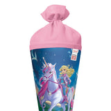 Roth Schultüte Magische Einhornreiterin, 70cm, rund, Rot(h)-Spitze, Filzverschluss