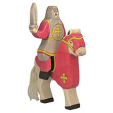 Holztiger Holzfigur - Turnierpferd, rot, Holzspielzeug, ab 3 Jahren