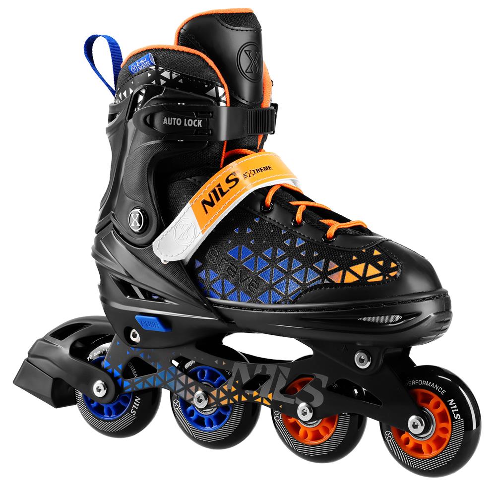 NILS EXTREME NH18190A BRAVE 2in1 Inliner Schlittschuhe Kinder Gr. 34-38, Blau, verstellbar