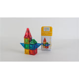 Cleverclixx Mini Tiles Pack Knallfarben 28 Teile, kompaktes Design für unterwegs ToGo, inklusive Aufbewahrungsbox, Magnetspielzeug