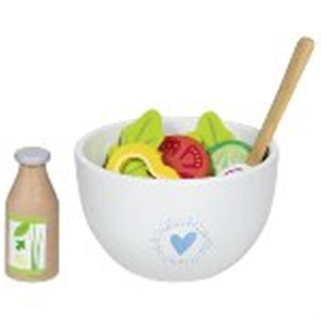 goki Salat Set Vitalbowl – Holz- und Filzspielzeug 24-teilig, für Kinder ab 3 Jahren