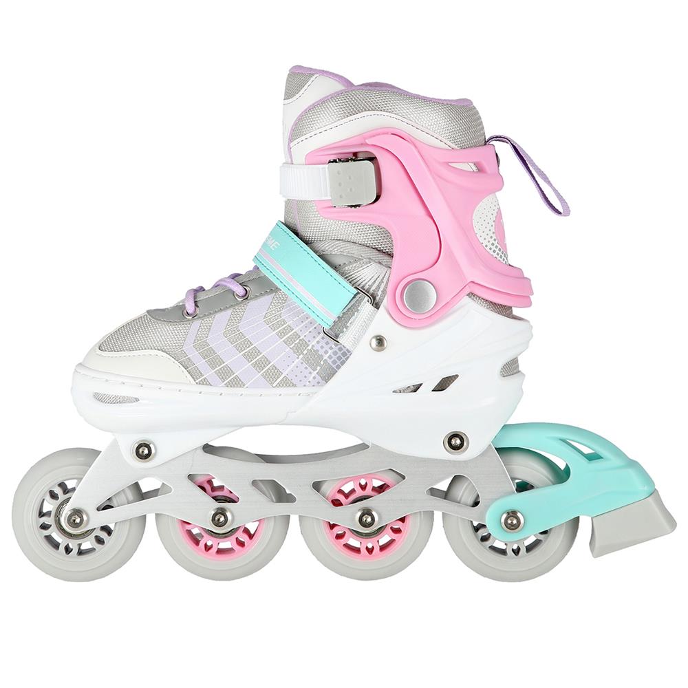 NILS EXTREME NH18192 4in1 Inliner Schlittschuhe Rollschuhe Gr. 29-33, Rosa, verstellbar
