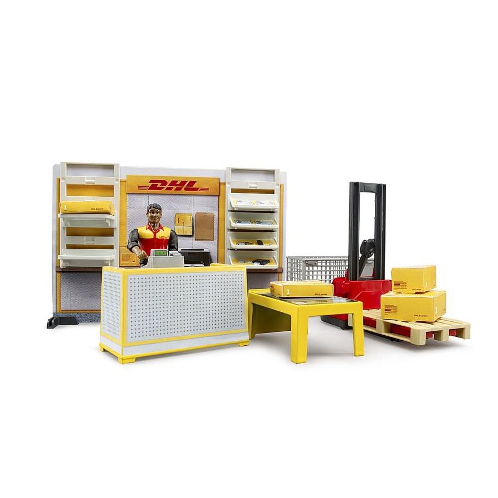 Bruder 62251 - bworld DHL Shop mit Handhubstapler
