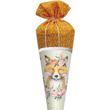 Roth Schultüte Lieblingsstück Funny Fuchs, 70cm, rund, Rot(h)-Spitze, mit Stoffverschluss