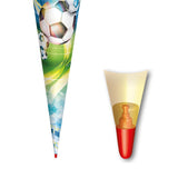 Roth Schultüte Fußball, 70cm, rund, Rot(h)-Spitze, Filzverschluss