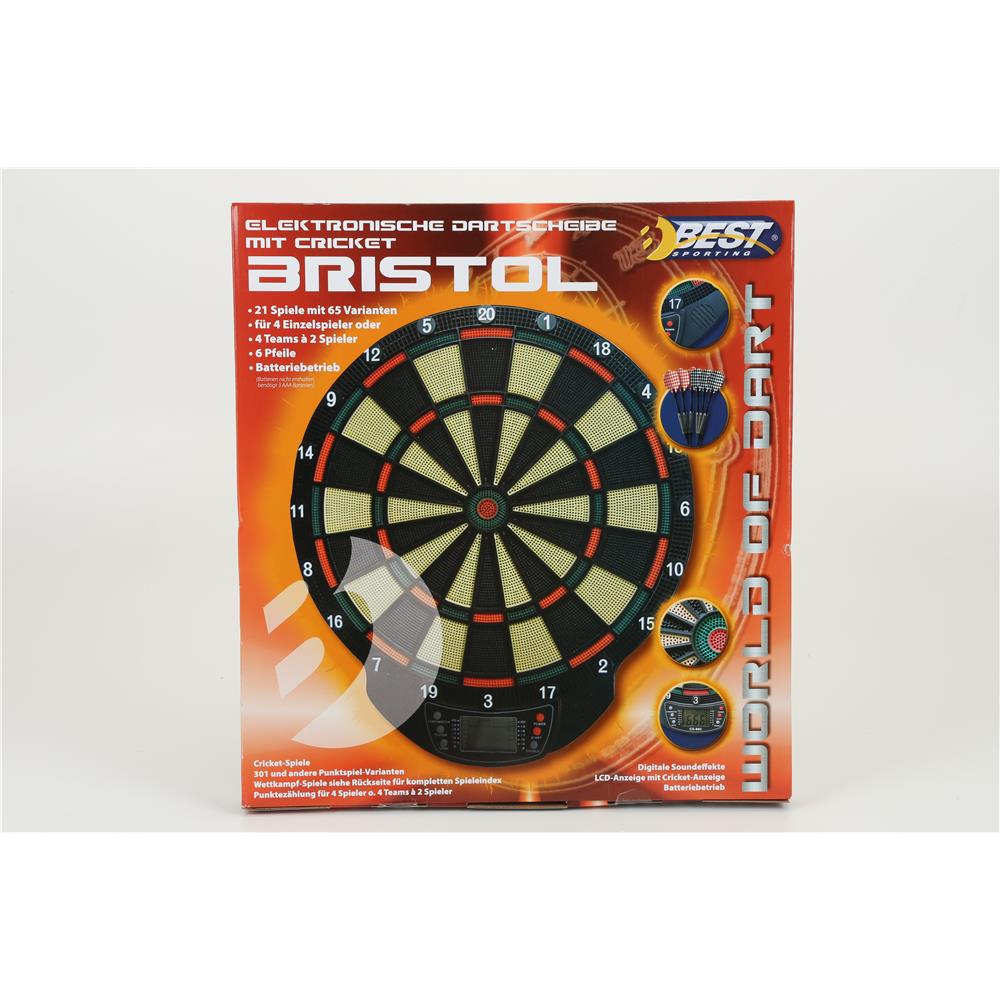 Best Sporting Elektronische Dartscheibe Bristol 21 Spiele LCD