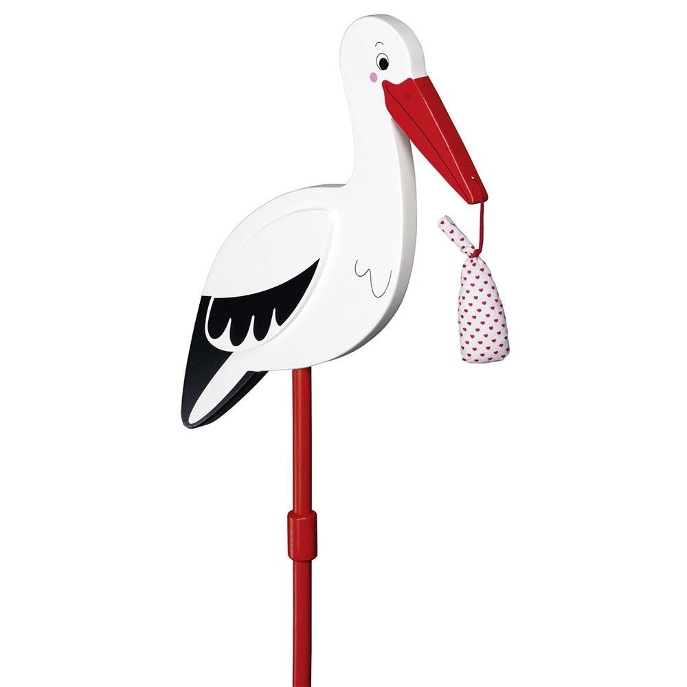 Goki Blumenstecker Storch mit Babytuch 77 cm
