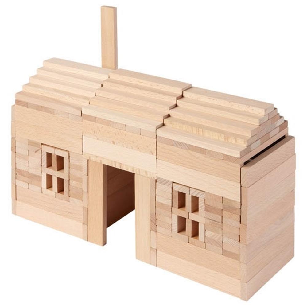 Goki Nature Holzbausteine - 200 Teile, naturbelassen