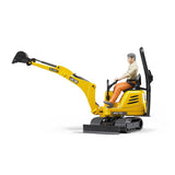Bruder 62002 - JCB Mikrobagger 8010 CTS, 1:16, und Bauarbeiter