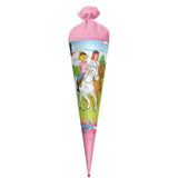 Roth Schultüte Bibi und Tina - Pferdefreunde, 70cm, rund, Rot(h)-Spitze, Filzverschluss, Glitter