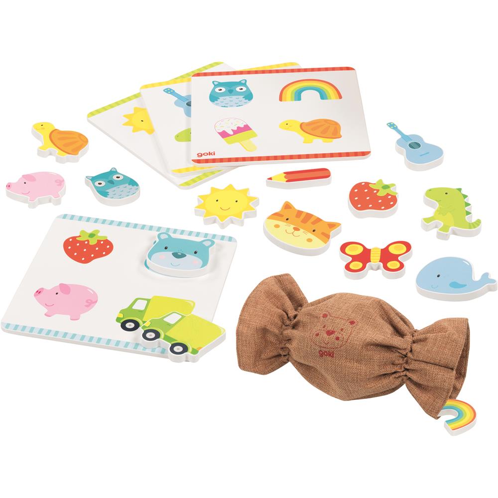 goki Fühllotto – Fühlmemo aus Holz und Textil, für Kinder ab 3 Jahren
