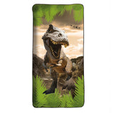 Roth Kinder-Badetuch, Dinosaurier Tyrannosaurus, 60x120 cm, platzsparend, schnell trocknend