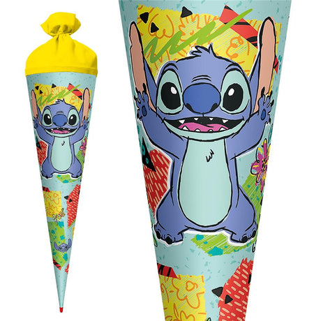 Roth Schultüte Disney Stitch, 70cm, rund, Rot(h)-Spitze, Filzverschluss