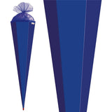 Roth Extra große XXL Schultüte-Rohling/Basteltüte, ultramarinblau, 100cm, eckig, Rot(h)-Spitze, Tüllverschluss