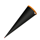 Roth Schultüte-Rohling/Basteltüte, schwarz, 70cm, rund, Rot(h)-Spitze, ohne Verschluss