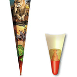 Roth Schultüte Löwe, 85cm, eckig, Rot(h)-Spitze, Tüllverschluss
