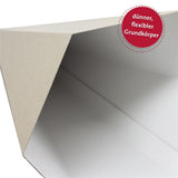 Roth Extra große XXL Schultüte-Rohling/Basteltüte, grau, 100cm, eckig, Rot(h)-Spitze, ohne Verschluss