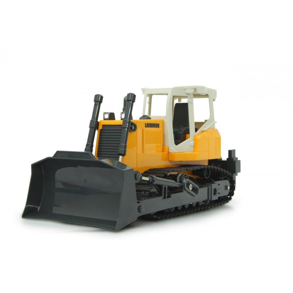 Jamara RC Planierraupe Liebherr 1:20 Gelb 2,4GHz funkferngesteuertes Baufahrzeug mit Sound
