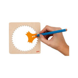 Goki Spirograph aus Holz, Mandala zeichnen - Kreativset Malen