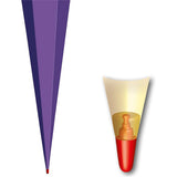 Roth Extra große XXL Schultüte-Rohling/Basteltüte, lila, 100cm, eckig, Rot(h)-Spitze, Tüllverschluss