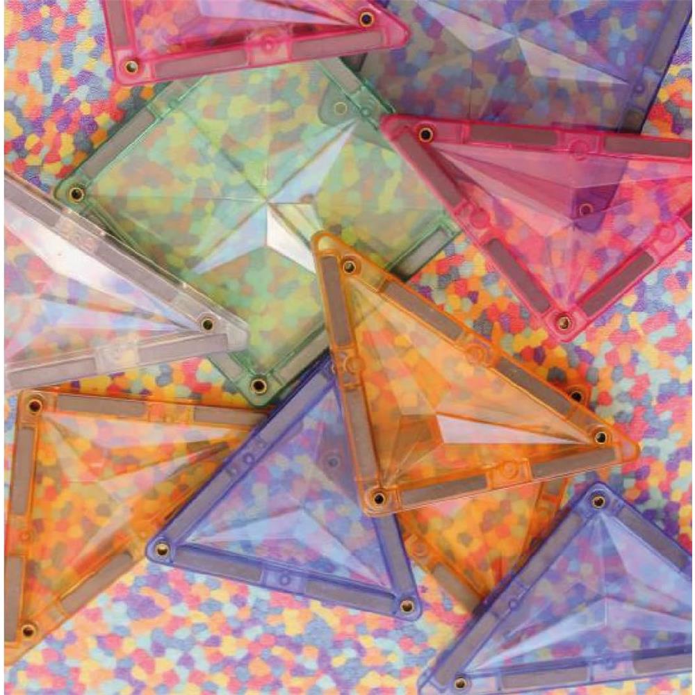 Cleverclixx Kompakt-Bausatz in Pastellfarben 36 Teile, kleines Erweiterungsset, Magnetspielzeug