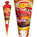 Roth Schultüte Disney Cars, 70cm, rund, Rot(h)-Spitze, Filzverschluss, Folieneffekt