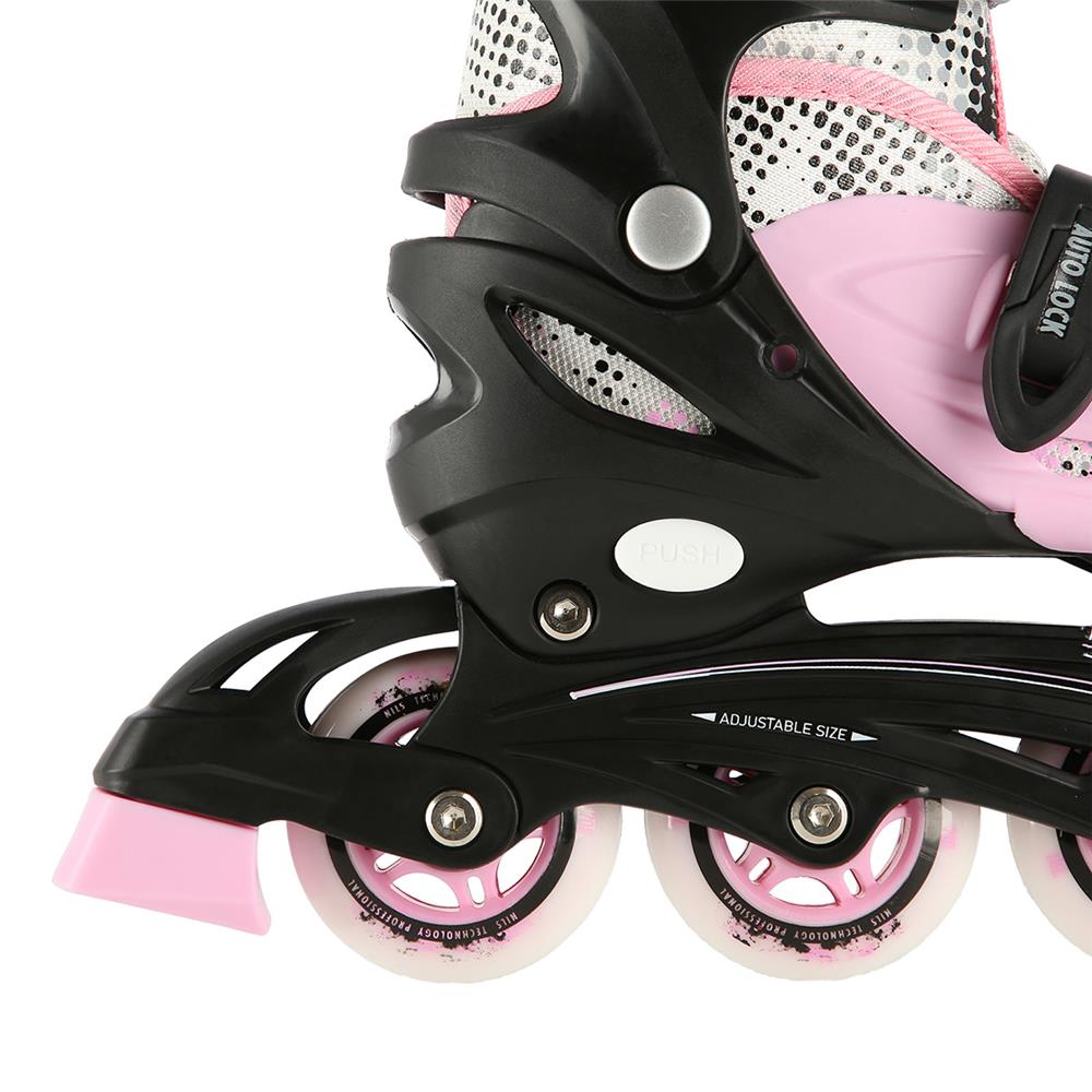 NILS EXTREME NH18331 4in1 Inliner Schlittschuhe Rollschuhe Gr. 35-38, Rosa, verstellbar