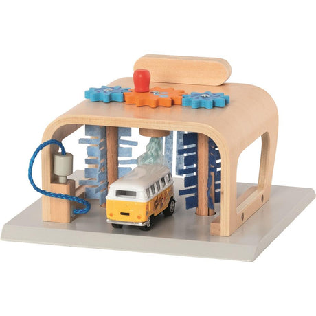 goki Waschanlage PowerClean – Holzspielzeug, für Kinder ab 3 Jahren