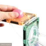 Cleverclixx Kugelbahn-Kreativ-Bausatz in Pastellfarben 70 Teile, Murmelbahn, Magnetspielzeug