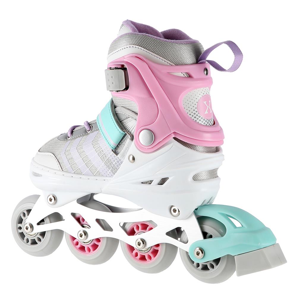 NILS EXTREME NH18192 4in1 Inliner Schlittschuhe Rollschuhe Gr. 29-33, Rosa, verstellbar