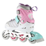NILS EXTREME NH18192 4in1 Inliner Schlittschuhe Rollschuhe Gr. 29-33, Rosa, verstellbar
